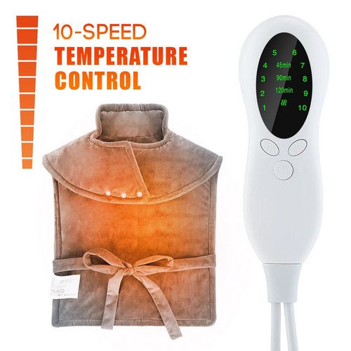 Portable Electric Heating Pad Wrap Heated Neck Shoulder Back Warm Pain Relief V201-MAS6090GY8AU