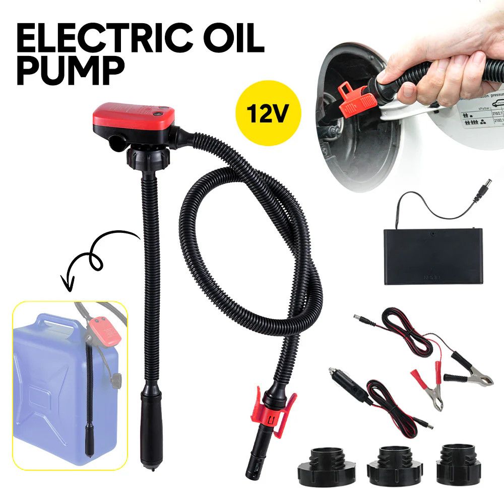 12V Portable Electric Oil Pump Handheld Diesel Pump Oil Fuel Water Transfer AU V201-OPUMP0012BL8AU