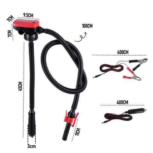 12V Portable Electric Oil Pump Handheld Diesel Pump Oil Fuel Water Transfer AU V201-OPUMP0012BL8AU