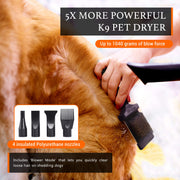 2800W Dog Dryer High Velocity Pet Dog Pet Blow Dryer Adjustable Speed 4 Nozzles V201-PAT2800PI8AU