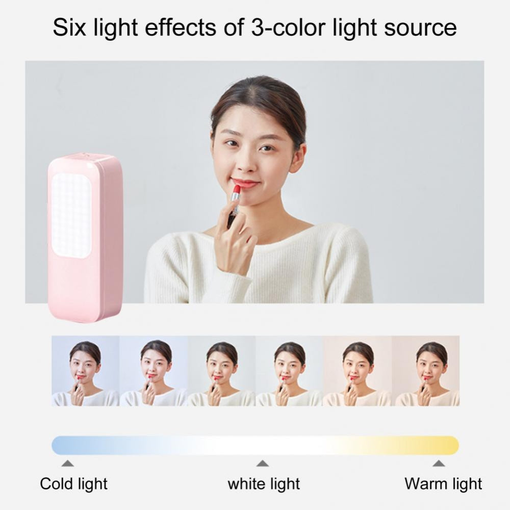 LED Portable Phone Holder Stand Wireless Remote Dimmable Selfie Fill Light Lamp Pink V201-PM001PI-AU