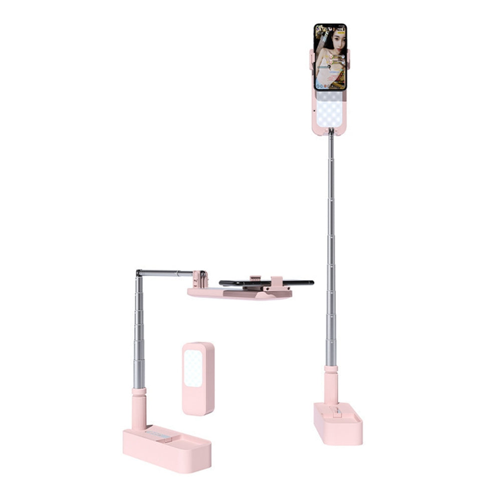 LED Portable Phone Holder Stand Wireless Remote Dimmable Selfie Fill Light Lamp Pink V201-PM001PI-AU