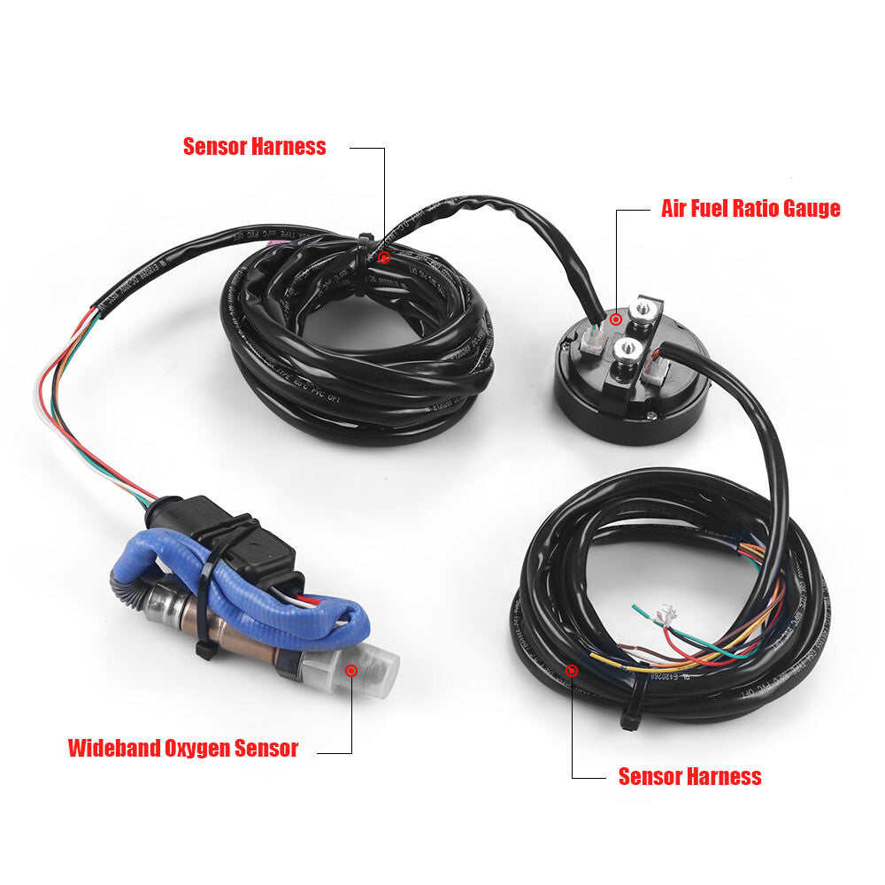 For Wideband Gauge X-Series 30-0300 AFR O2 UEGO Air Fuel Ratio Gauge 2-1/16" AU V201-PRCIAEM-0300-BLKC-AU