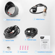 52mm AFR O2 UEGO Wideband Air Fuel Ratio Gauge Kit 30-0300 LSU 4.9 Probe Sensor V201-PRCIAFR-0300-BLKC-AU