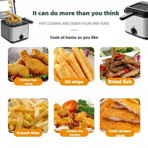Electric Deep Fryer 2.5L French Frie Machine Oil Hot Pot Fried Chicken Grill V201-QHGMMOREONE001