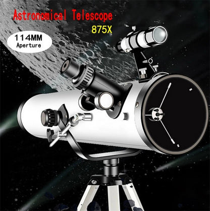 Pro Astronomical Telescope 114mm Aperture 875X Zoom HD High Resolution V201-QHGMMOREONE003