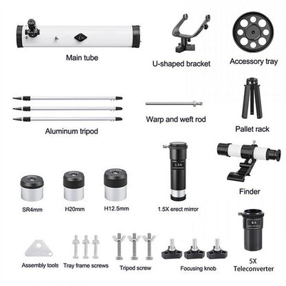 Pro Astronomical Telescope 114mm Aperture 875X Zoom HD High Resolution V201-QHGMMOREONE003