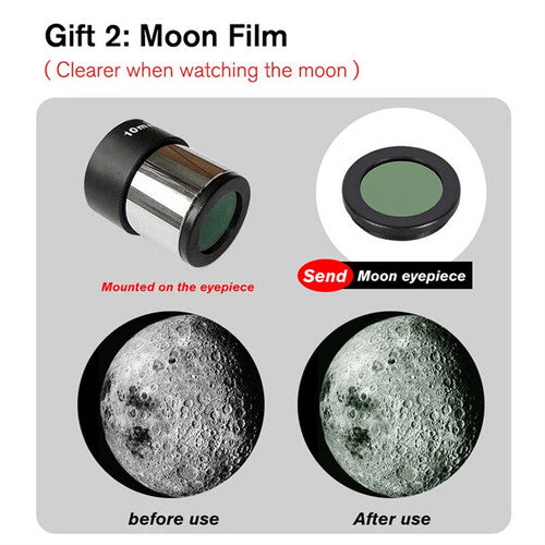 Pro Astronomical Telescope 114mm Aperture 875X Zoom HD High Resolution V201-QHGMMOREONE003
