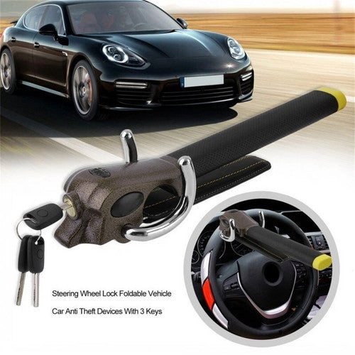 Car Steering Wheel Anti-theft Lock Foldable Anti-theft Security Car T-Lock V201-QHGMMOREONE004