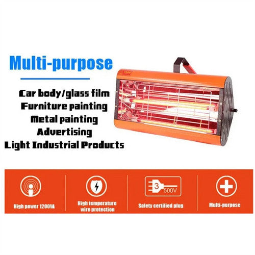 1200W Shortwave Infrared Paint curing Lamp Spray Painting Solary Baking Dryer V201-QHGMMOREONE006