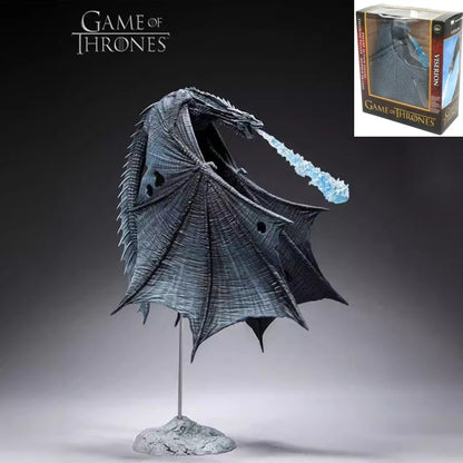 GAME OF THRONES Viserion Ice Dragon Action Figure Statue PVC Toys Boxed Gift V201-QHGMMOREONE010