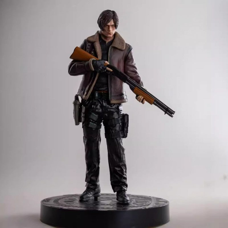 Resident Evil Leon Scott Kennedy Figure Game Model Statue Toy 33cm V201-QHGMMOREONE011
