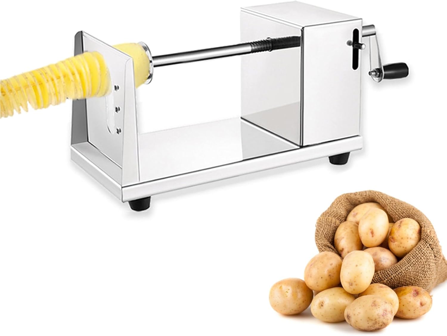 Potato Twister Tornado Slicer Cutter Stainless Steel Vegetable Spiral Machine V201-QHGMMOREONE013