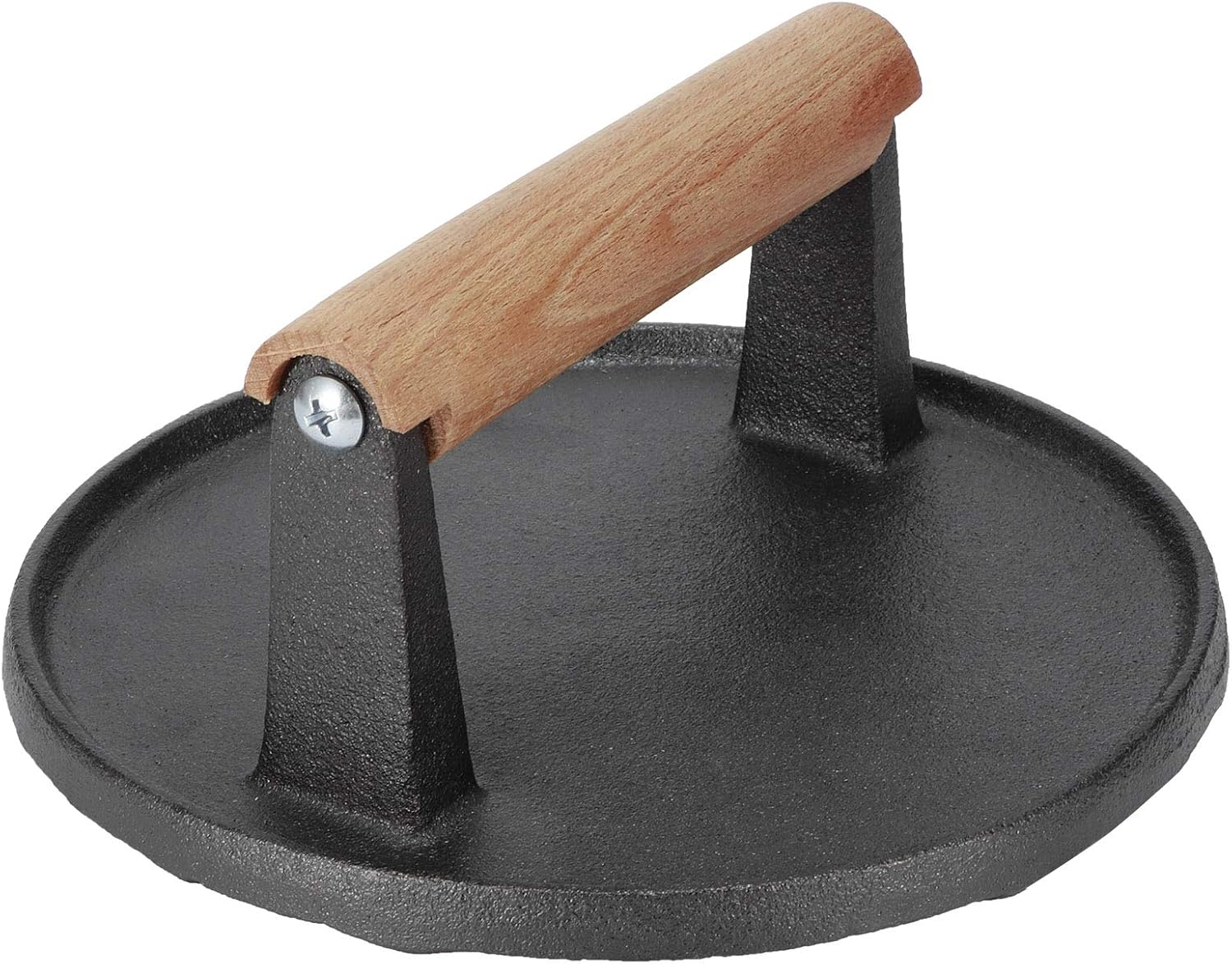 7" Heavy Duty Burger Press W/ Solid Wood Handle for Meat Smasher Hamburger Steak V201-QHGMMOREONE015