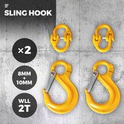 8/10mm Hammerlock +Eye Sling Hook Safety Chain Caravan Trailer connecting Extend V201-QHGMMOREONE016