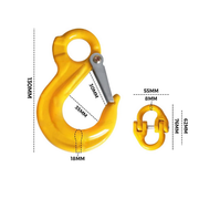 8/10mm Hammerlock +Eye Sling Hook Safety Chain Caravan Trailer connecting Extend V201-QHGMMOREONE016