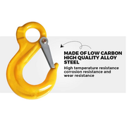 8/10mm Hammerlock +Eye Sling Hook Safety Chain Caravan Trailer connecting Extend V201-QHGMMOREONE016