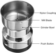 Electric Coffee Grinder Grinding Milling Machine Bean Nut Spice Matte Blender AU V201-QHGMMOREONE017