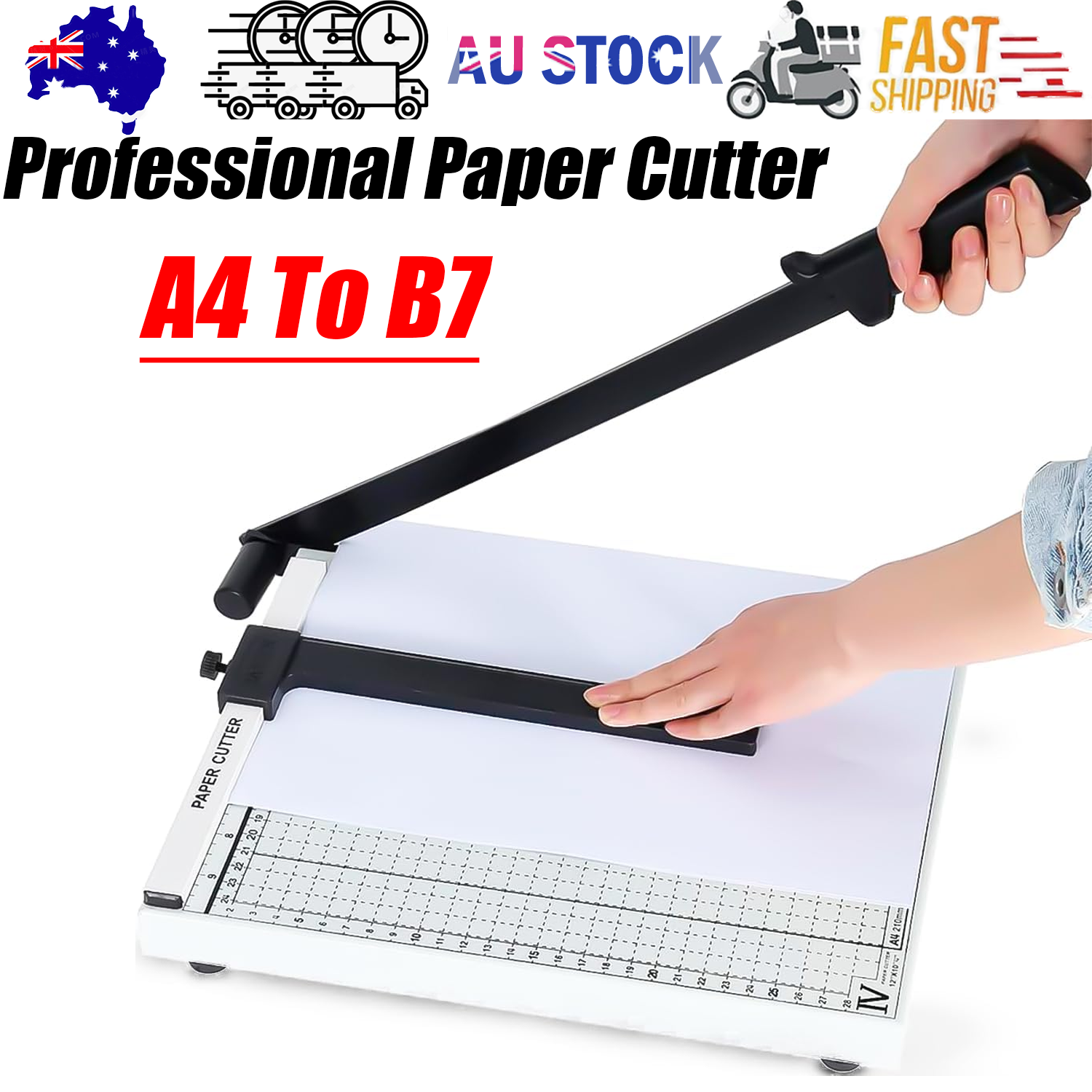 Professional Heavy Duty A4 To B7 Paper Cutter Guillotine Trimmer Home Office V201-QHGMMOREONE018