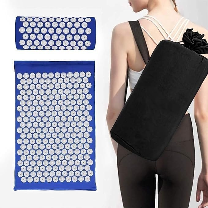 Blue Massage Acupressure Mat Yoga Sit Lying Mats Pain Stress Soreness Relax AU NEW V201-QHGMMOREONE020