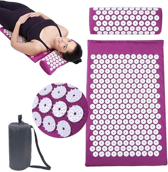 Purple Massage Acupressure Mat Yoga Sit Lying Mats Pain Stress Soreness Relax AU NEW V201-QHGMMOREONE021