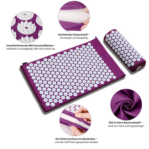 Purple Massage Acupressure Mat Yoga Sit Lying Mats Pain Stress Soreness Relax AU NEW V201-QHGMMOREONE021