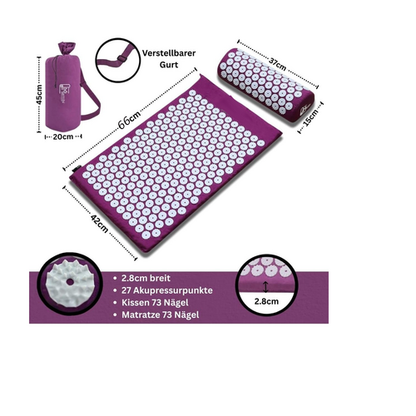 Purple Massage Acupressure Mat Yoga Sit Lying Mats Pain Stress Soreness Relax AU NEW V201-QHGMMOREONE021