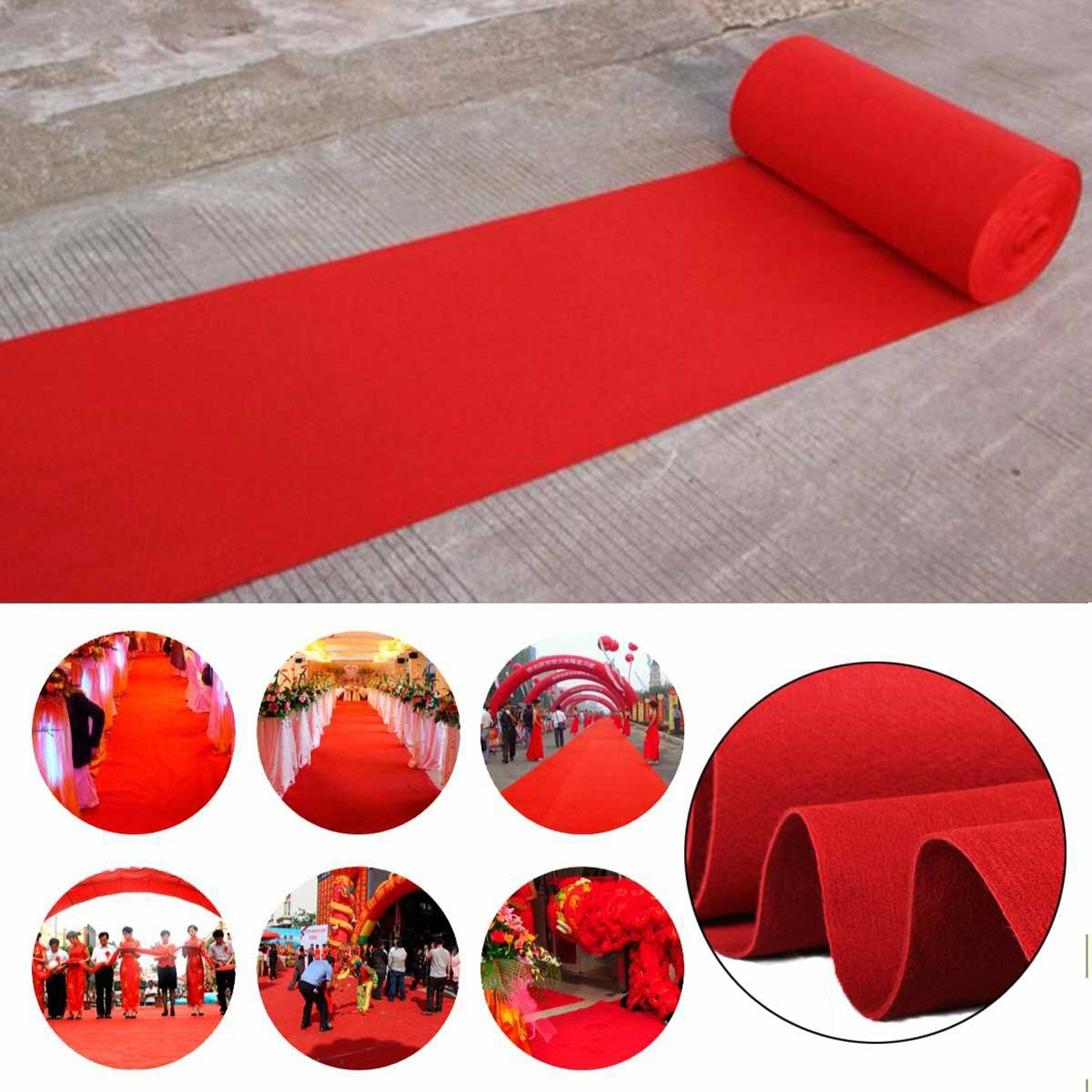 10M Red Carpet Aisle Runner Awards Night Casino Wedding Party Event Mats Decor V201-QHGMMOREONE024