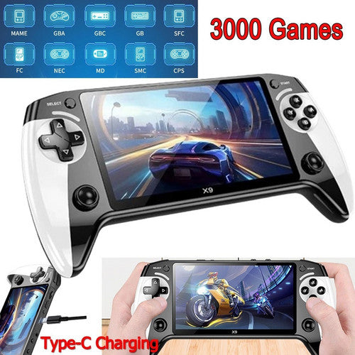 Handheld X9 Retro Game Console 5.5 Inch IPS Screen,Video Games,30000+ Games V201-QHGMMOREONE025