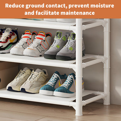 Shoe Rack Storage Cabinet Coat Hat Stand Metal Shelves 12 Pairs White 60CM V201-QHGMMOREONE027