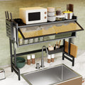 85CM Over The Sink Dish Drying Rack Carbon Steel Space Saving Above for Kitchen V201-QHGMMOREONE029