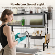 85CM Over The Sink Dish Drying Rack Carbon Steel Space Saving Above for Kitchen V201-QHGMMOREONE029