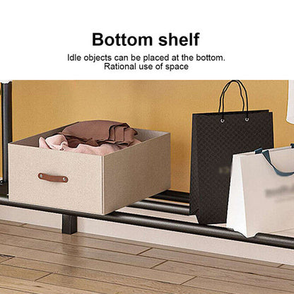 Black Heavy Duty Clothes Rail Rack Hanging Garment Display Stand Shoe Storage Shelf V201-QHGMMOREONE033