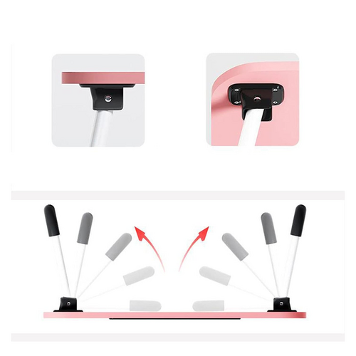 PINK Laptop Stand Table Foldable Desk Computer Study Bed Adjustable Cup Slot Tray V201-QHGMMOREONE034
