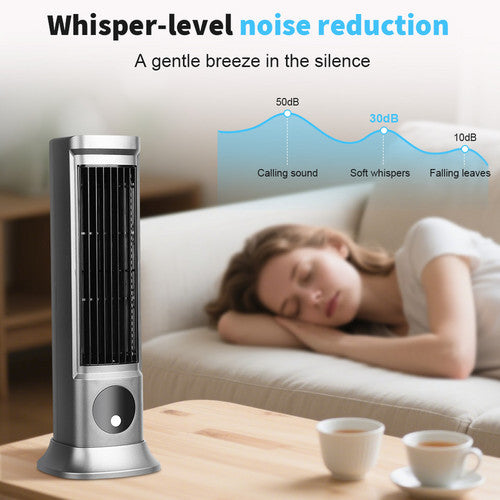Air Conditioner Fans Portable Cooling Ace with 3 Speeds Tower Fan Quiet Desk V201-QHGMMOREONE042