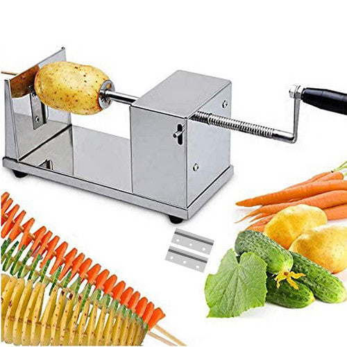 Vegetable Spiral Cutter Potato Twister Tornado Slicer Machine Stainless Steel V201-QHGMMOREONE045