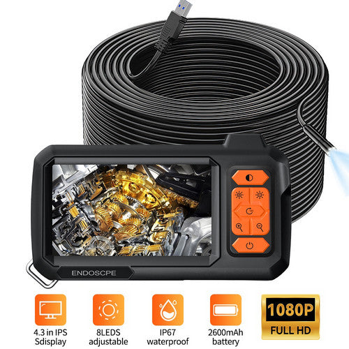 10M 8mm Lens Industrial Endoscope 1080P Digital Borescope Inspection Camera LED Lamp V201-QHGMMOREONE046