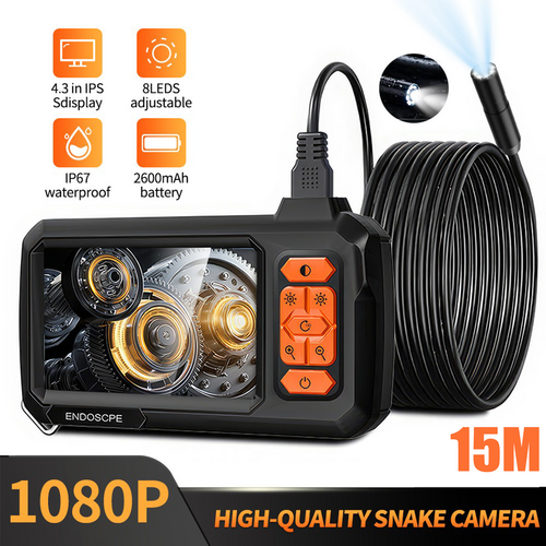 15M 8mm Lens Industrial Endoscope 1080P Digital Borescope Inspection Camera LED Lamp V201-QHGMMOREONE047