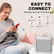 Sliver Karaoke Machine with 2 Wireless Microphones Bluetooth-Compatible 5.0 for Parties V201-QHGMMOREONE048