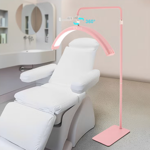Pink Half Moon Floor Fill Lamp for Salon Tattoo Eyelash Makeup Beauty LED Lash Light V201-QHGMMOREONE051