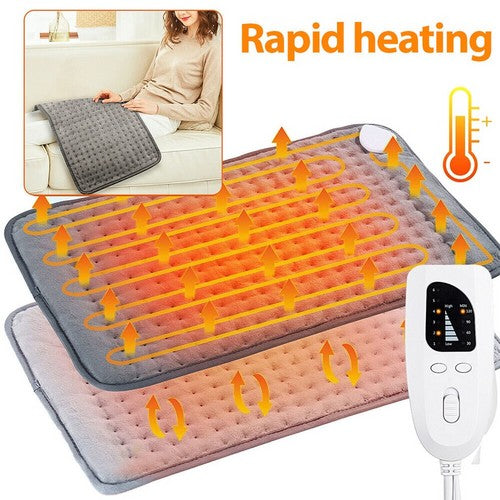 Electric Heat Pad Adjustable Heating Mat Warmer Blanket Back Pain Relief 60x30cm
