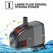 6W Adjustable Flow Aquarium Pump Water Submersible Fish Tank Fountain Pond Marine V201-QHGMMOREONE060