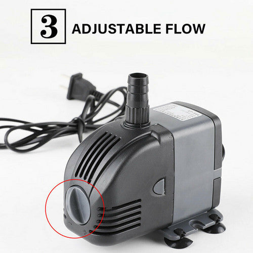 35W Adjustable Flow Aquarium Pump Water Submersible Fish Tank Fountain Pond Marine V201-QHGMMOREONE062