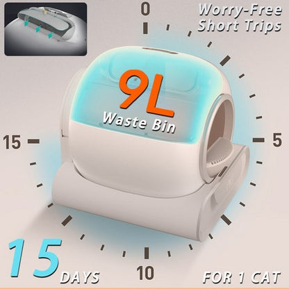 65L Remote Control Automatic Self Cleaning Cat Litter Box Smart App Easy-Clean V201-QHGMMOREONE064