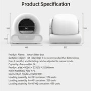 65L Remote Control Automatic Self Cleaning Cat Litter Box Smart App Easy-Clean V201-QHGMMOREONE064