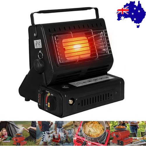 Portable Camping Gas Heater Outdoor Heating Stove Gas Baking Hunting Warmer AU black V201-QNL0002BL8AU