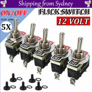 5x Toggle Switch 12V ON OFF Car Flick Dash Light Marine 12 Volt Switches Boat V201-QUEW12466252