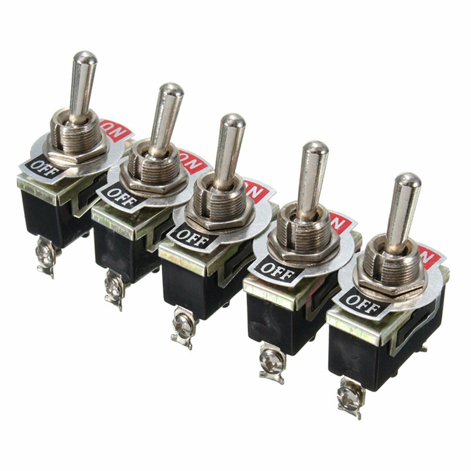 5x Toggle Switch 12V ON OFF Car Flick Dash Light Marine 12 Volt Switches Boat V201-QUEW12466252
