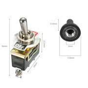 5x Toggle Switch 12V ON OFF Car Flick Dash Light Marine 12 Volt Switches Boat V201-QUEW12466252