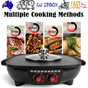 Electric 2 in 1 Hot Pot BBQ Oven Smokeless Barbecue Pan Grill Hotpot Machine V201-QUEW12466289